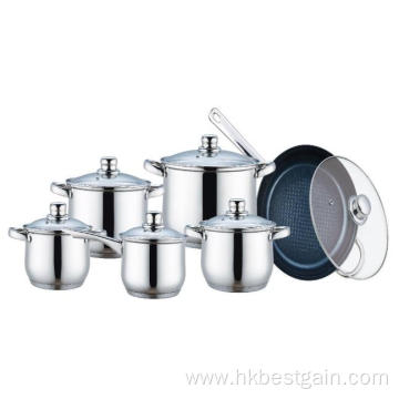 12 Pieces Cookware Set with Non-stick Frypan